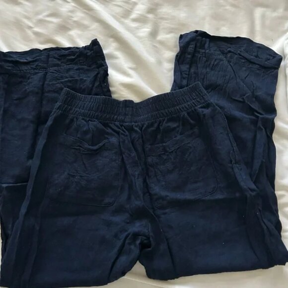Old Navy High-Waisted Linen-Blend Wide-Leg Pants - Picture 4 of 6
